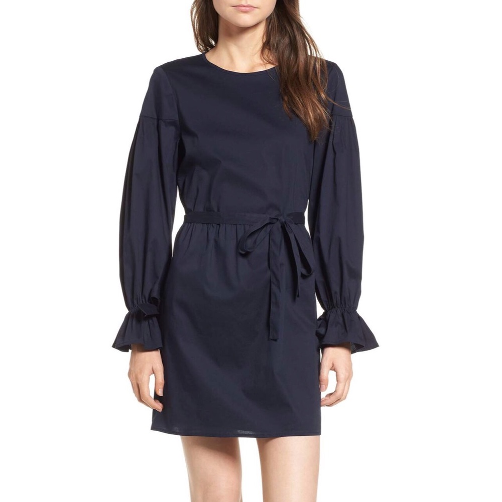 WAYF Jeane Bell Sleeve Poplin Dress
